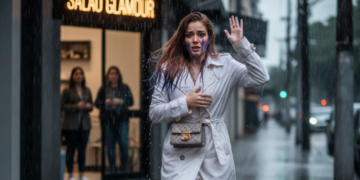 A cor que parecia saída de capa de revista virou manchas alaranjadas depois de alguns pingos de chuva