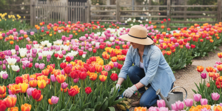 O plantio ideal das tulipas ocorre durante o outono, geralmente entre setembro e novembro