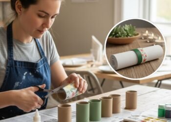Não jogue fora seus tubos de papel toalha, faça você mesmo lindos porta-guardanapos decorativos