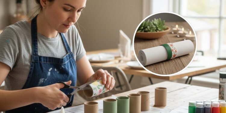Faça você mesmo: porta-guardanapos com rolo de papel toalha