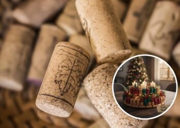 Se você já está pensando em criar um arranjo de mesa, aprenda a fazer um usando rolhas