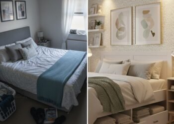 Faça isso em quartos pequenos! Dicas para que um quarto pequeno pareça maior e elegante