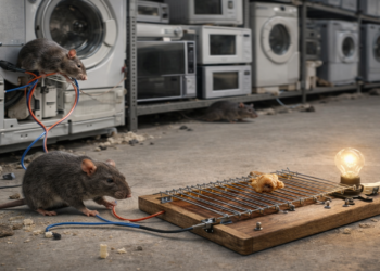 Ratoeira elétrica portátil para acabar com pequenas pragas