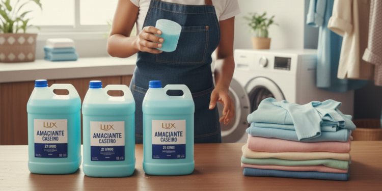 Amaciante tipo Downy com 3 itens rende mais de 21 litros