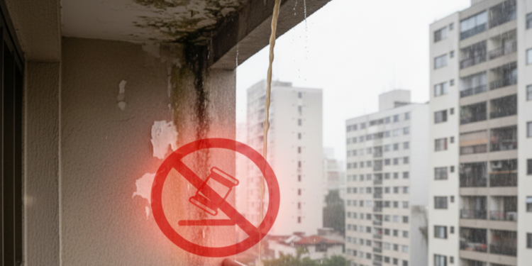 O que devo fazer se a água cair do quintal de um vizinho na minha varanda, jardim ou terraço, segundo a Lei