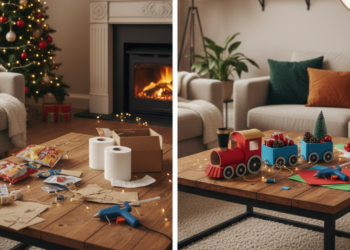 O trem de Natal reciclado que virou queridinho das famílias