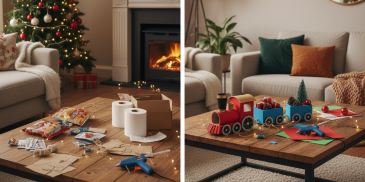 O trem de Natal reciclado que virou queridinho das famílias