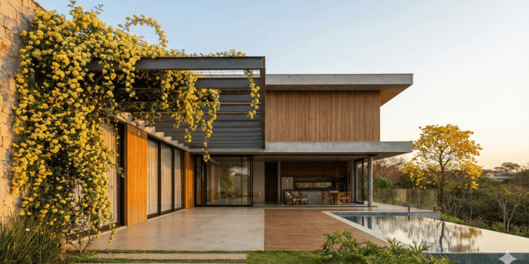 A rosa trepadeira é uma roseira que produz ramos longos e flexíveis, perfeitos para serem conduzidos sobre muros