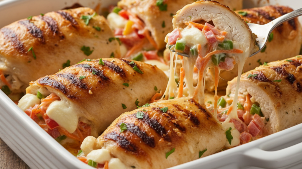 Peito de frango recheado no forno