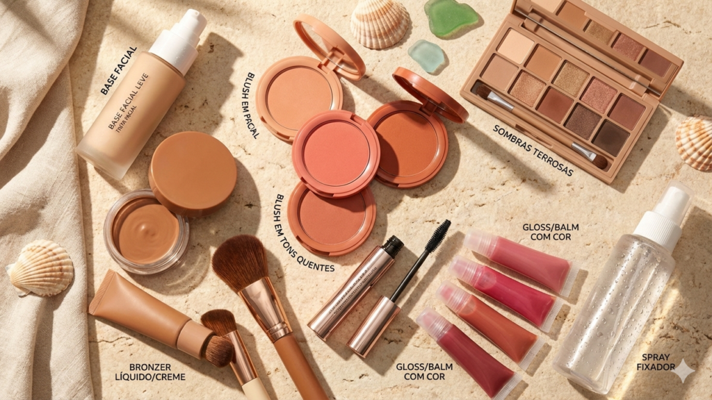 Essa maquiagem deixa a pele com cara de férias