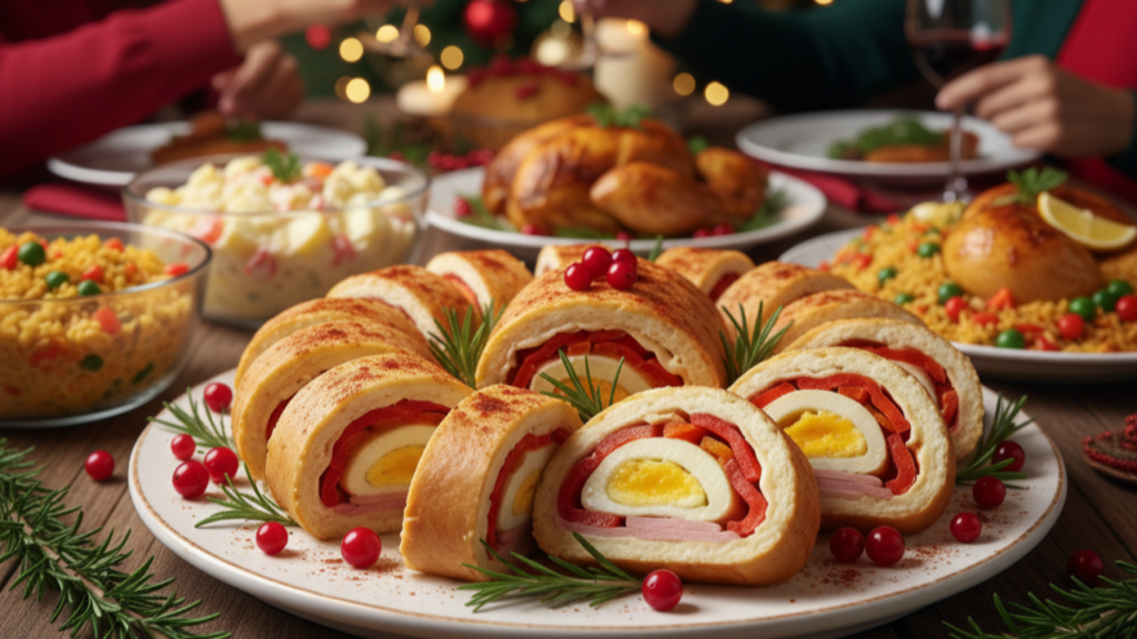 Receita rápida de Natal, veja como preparar esse rocambole recheado fácil e reconfortante em 15 minutos