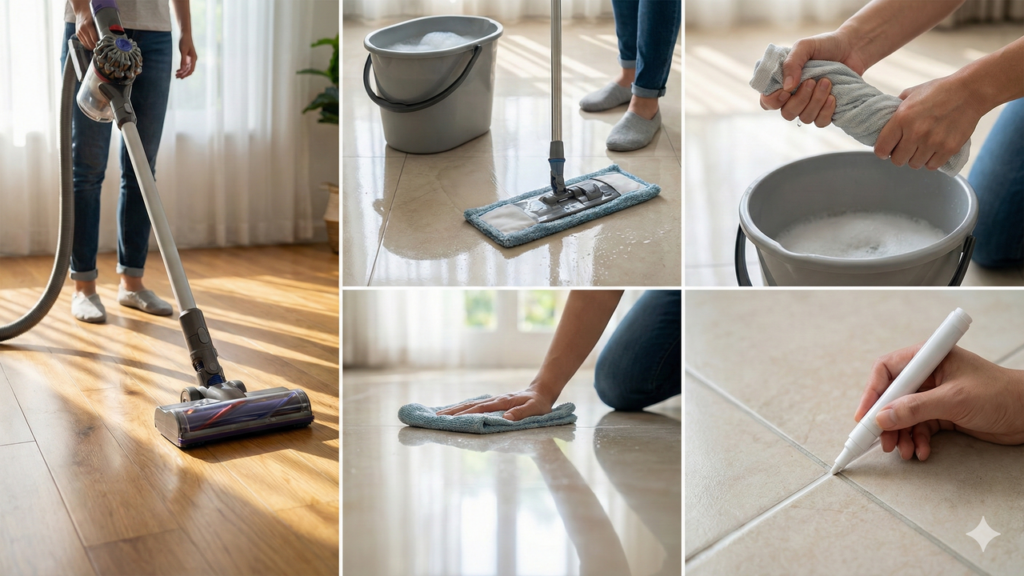 Esse hábito simples deixa o piso com brilho de novo