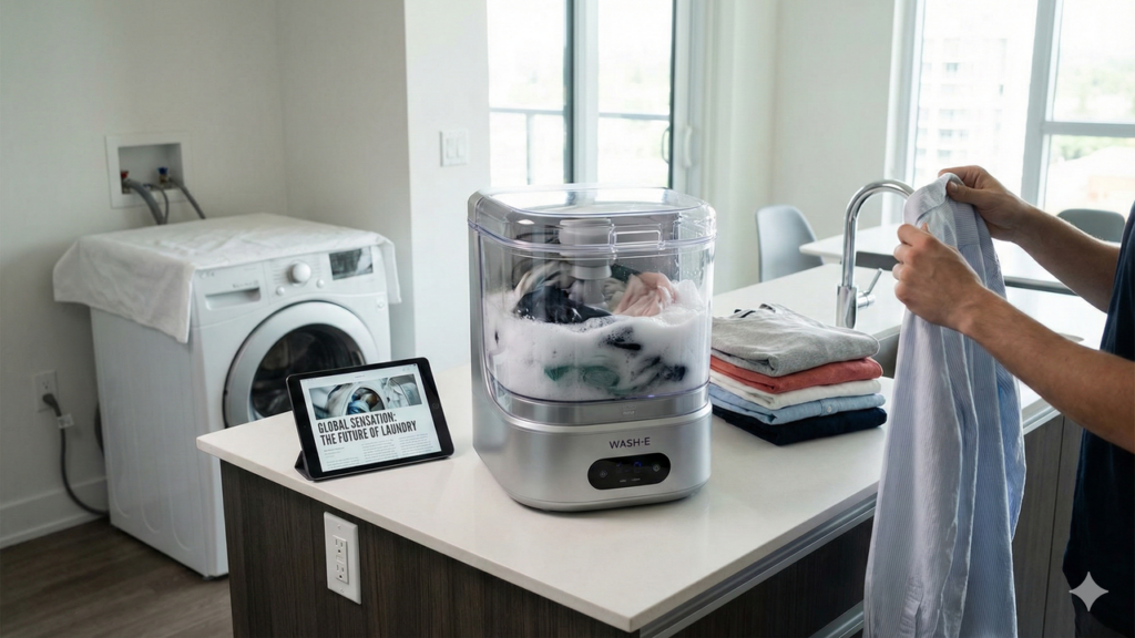 A lavadora portátil para apartamento pequeno