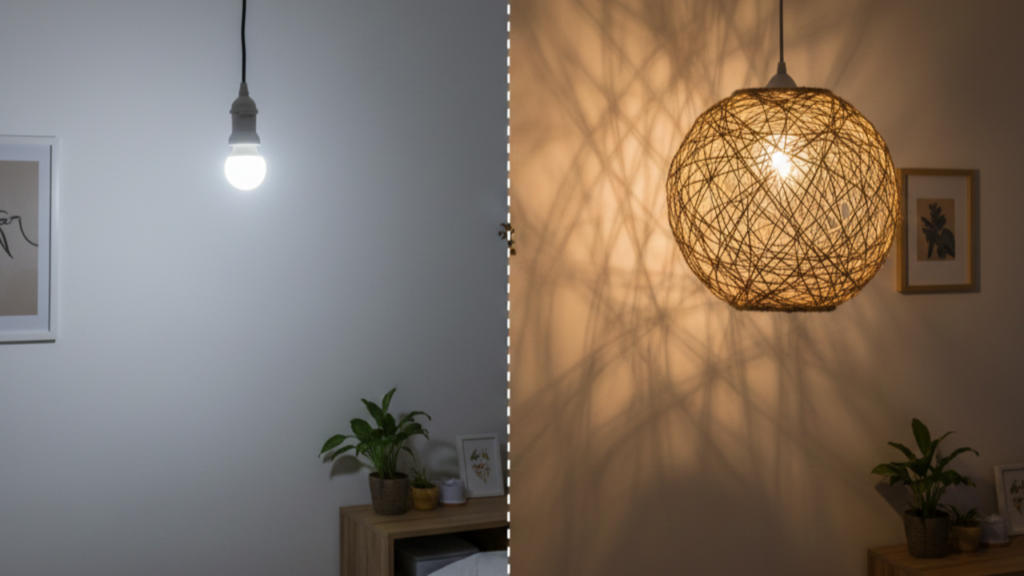 Luminária de barbante moderna sem gastar muito
