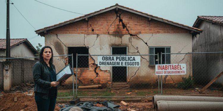 Obra pública destrói casa e família garante indenização na Justiça
