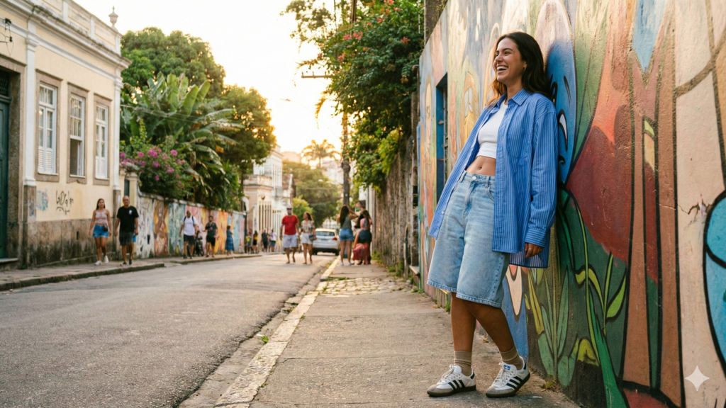 Jorts deixam o short curto de lado e dominam os looks urbanos