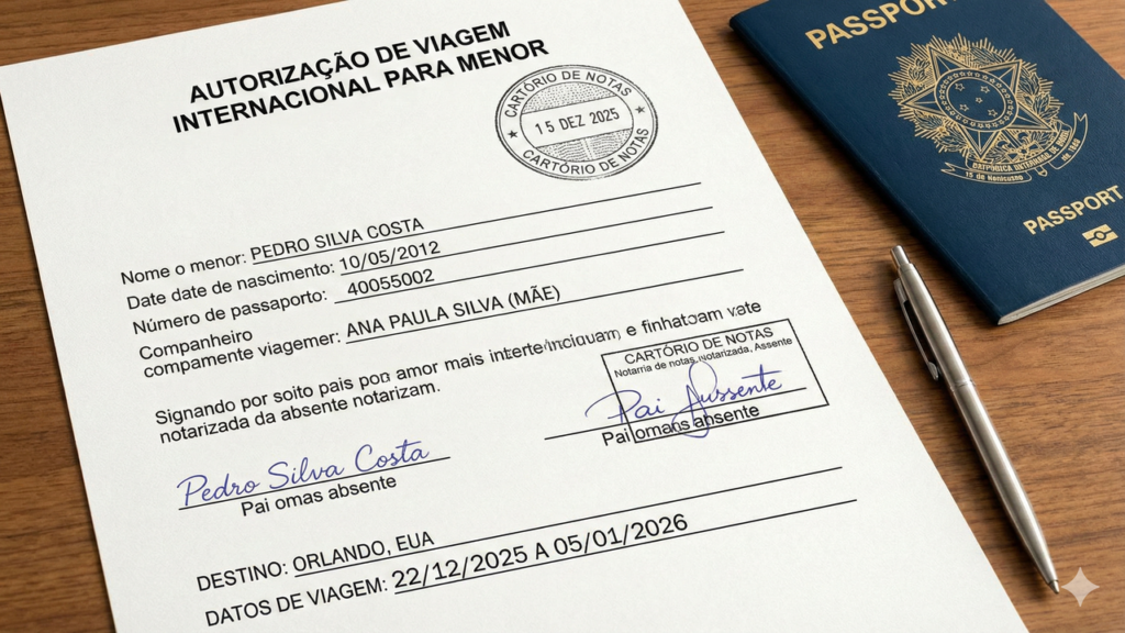 Fim de ano aumenta exigências para viagem com menor