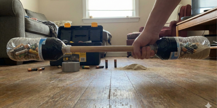 Como transformar pilhas usadas em um halter caseiro