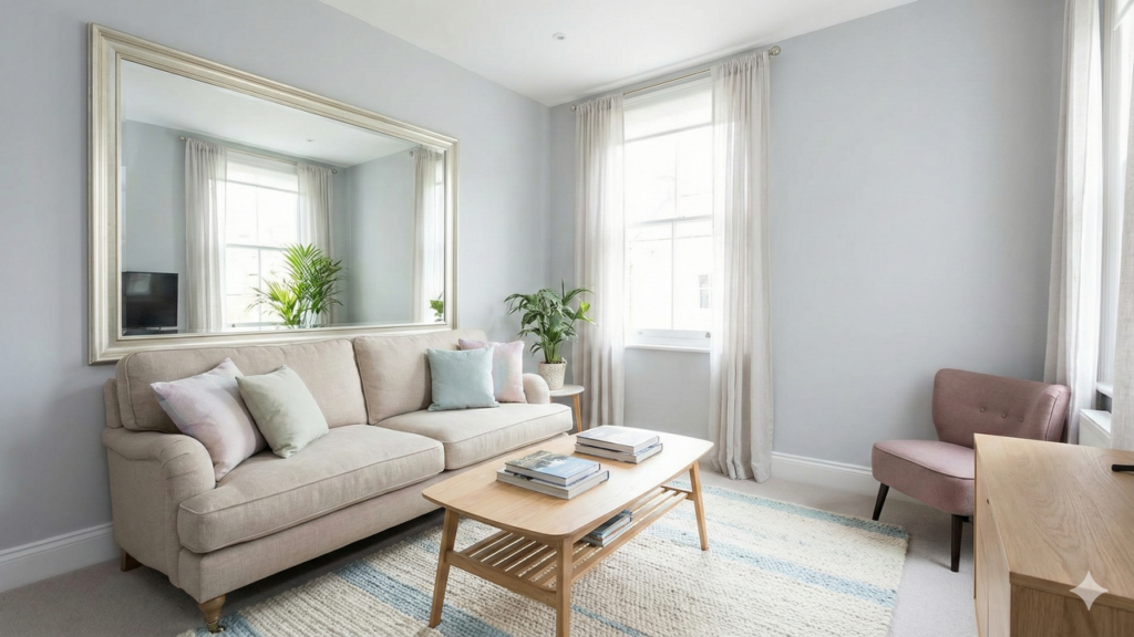 A melhor cor para ampliar a sala de estar sem reforma