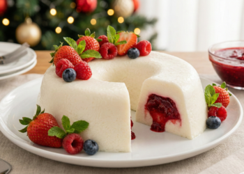 Manjar recheado de Natal elegante e fácil de preparar