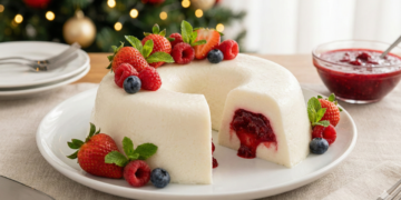 Manjar recheado de Natal elegante e fácil de preparar