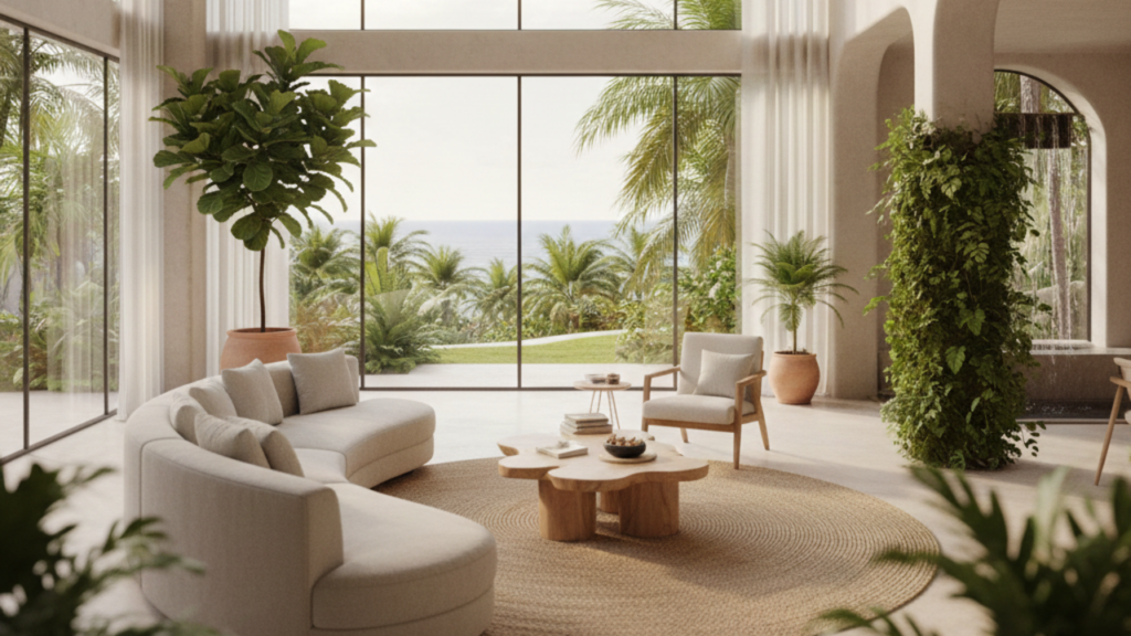 Decoração 2026 aposta em natureza e textura