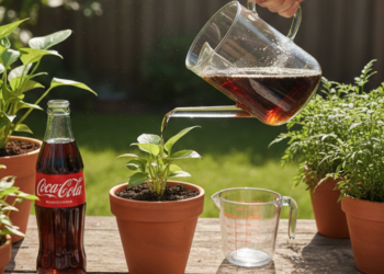 Um especialista em jardinagem, revela: "Você pode salvar suas plantas se as regar com este refrigerante."