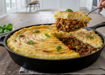 Carne moída com purê vira prato especial