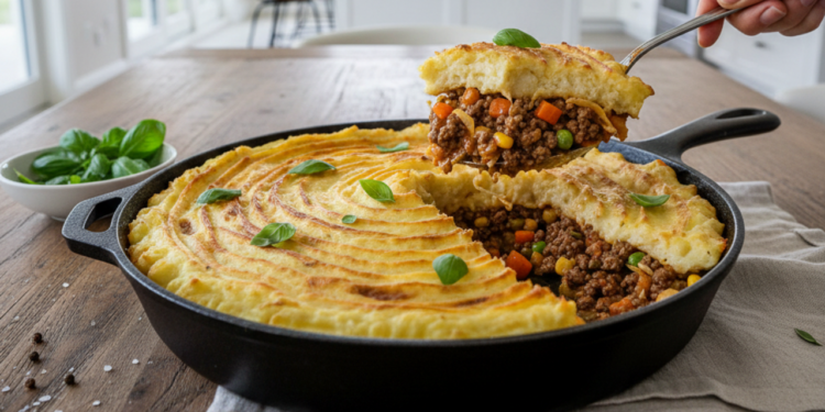Carne moída com purê vira prato especial