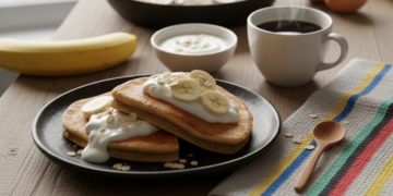 Receita com 2 ovos e 2 bananas na frigideira