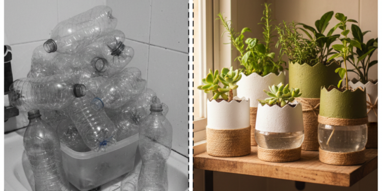 Criar vasos de PET transforma a casa e o humor