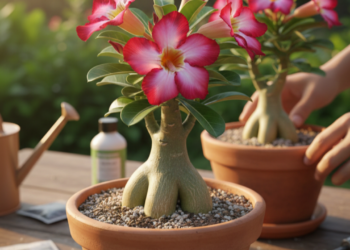 A dica que pode impedir sua rosa do deserto de apodrecer