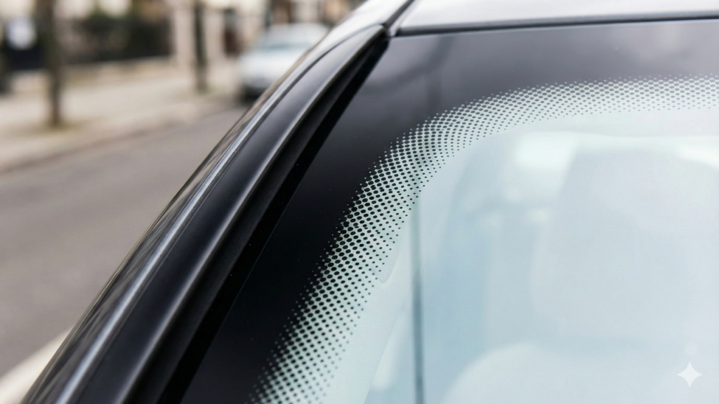 Para que servem os pontos pretos no para-brisa