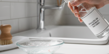 Como usar vinagre branco para limpar a saboneteira do banheiro