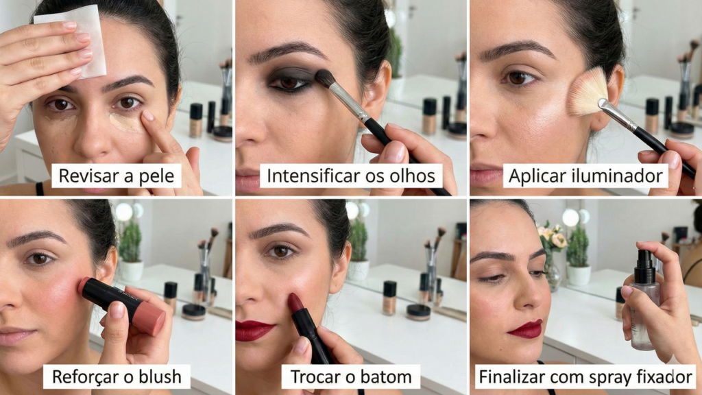 O que realmente muda ao adaptar a maquiagem do dia para a noite