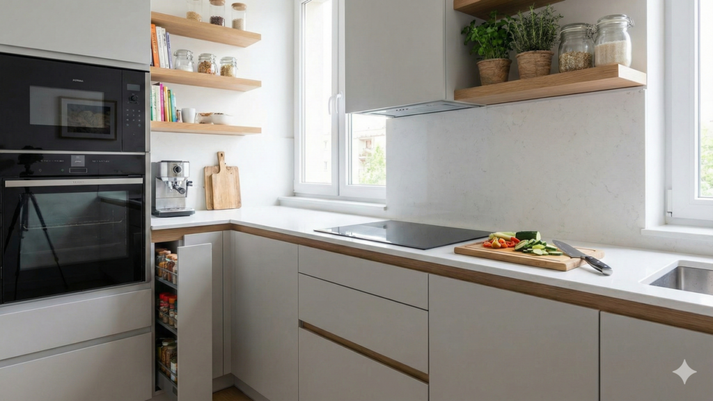 Cozinha pequena pode ser funcional e moderna