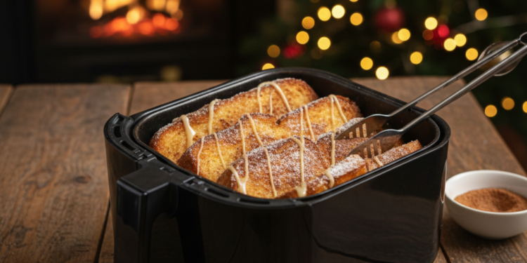 Rabanada na airfryer fácil e sequinha