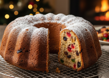 Que tal um bolo de Natal? Essa receita é uma delícia e fácil de fazer