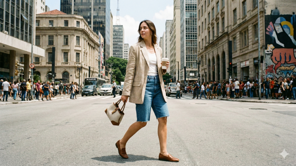 Jorts deixam o short curto de lado e dominam os looks urbanos