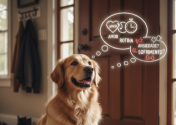 O que significa quando seu cachorro espera por você na porta e por que isso pode ser um problema