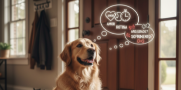 O que significa quando seu cachorro espera por você na porta e por que isso pode ser um problema
