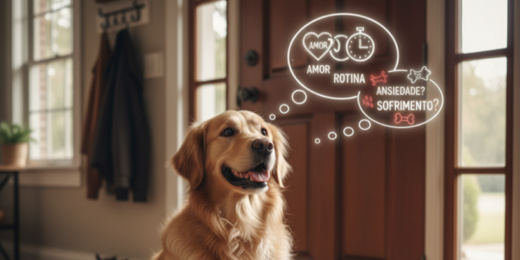 O que significa quando seu cachorro espera por você na porta e por que isso pode ser um problema
