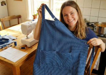 Aprenda como fazer um avental de cozinha simples