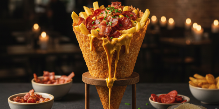 Um cone surpreendente que transforma qualquer lanche simples