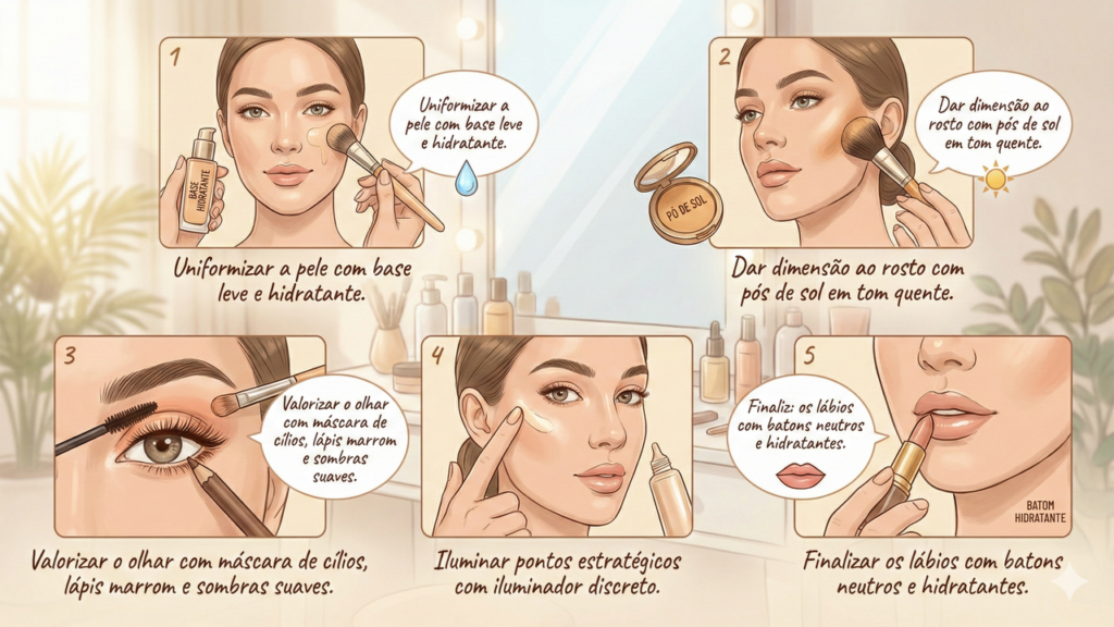 Mais luz e menos peso na maquiagem do dia a dia