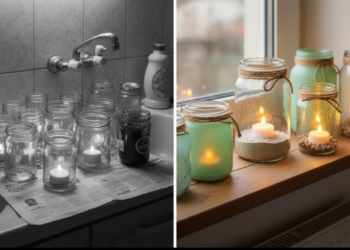 Potes de vidro viram luminárias lindas por 25 reais