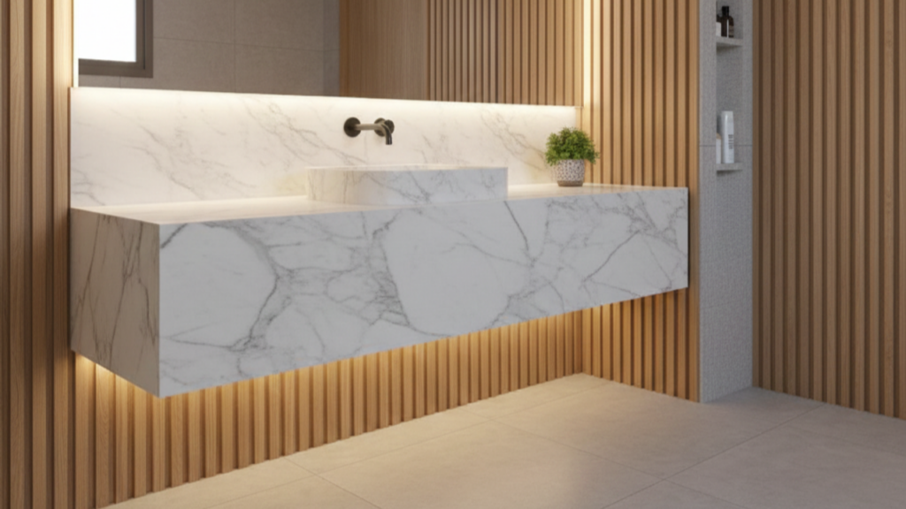 Bancada suspensa de pedra natural como escolher