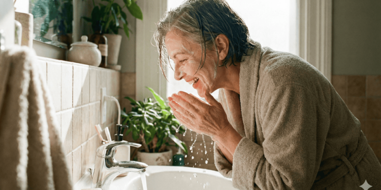 Os cuidados diários de corpo no verão, para mulheres em torno dos 50 anos, começam no banho