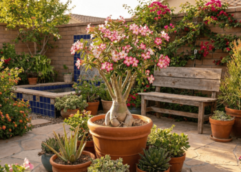 Pouca água e muito sol: o segredo da rosa do deserto bonita em casa