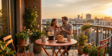 A revolução da varanda pequena: como a mesa dobrável transforma seu espaço